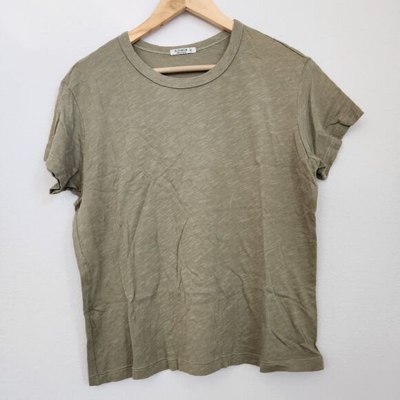 Buck Mason Army Green Slub Cotton Crewneck T-Shirt | Size M - Picture 1 of 8